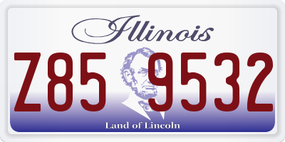 IL license plate Z859532
