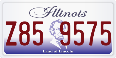 IL license plate Z859575