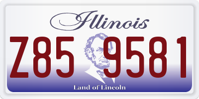 IL license plate Z859581