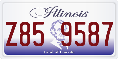 IL license plate Z859587
