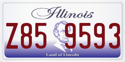 IL license plate Z859593
