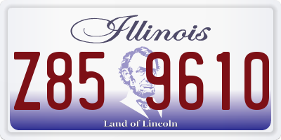 IL license plate Z859610