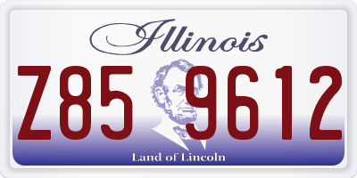 IL license plate Z859612