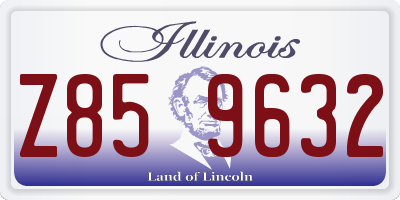 IL license plate Z859632