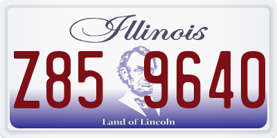 IL license plate Z859640