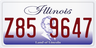IL license plate Z859647