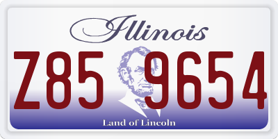 IL license plate Z859654