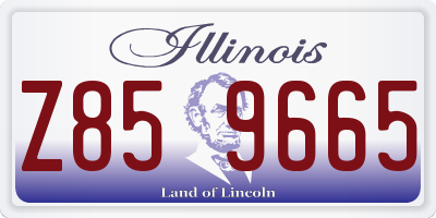 IL license plate Z859665