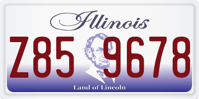IL license plate Z859678