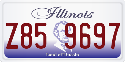 IL license plate Z859697