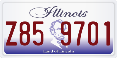 IL license plate Z859701