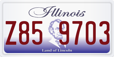 IL license plate Z859703