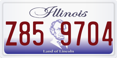 IL license plate Z859704
