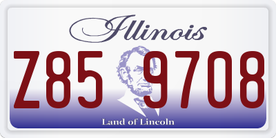 IL license plate Z859708