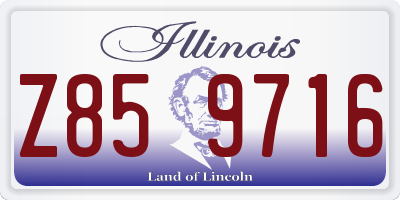 IL license plate Z859716