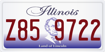 IL license plate Z859722