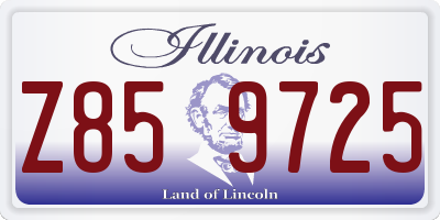 IL license plate Z859725