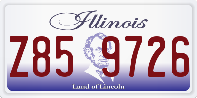 IL license plate Z859726