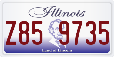 IL license plate Z859735