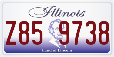IL license plate Z859738