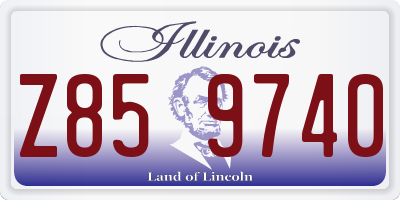 IL license plate Z859740