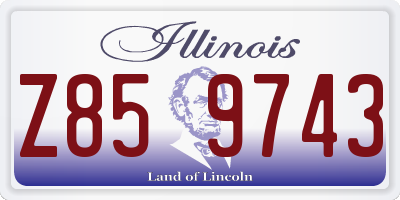 IL license plate Z859743