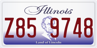 IL license plate Z859748