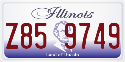 IL license plate Z859749