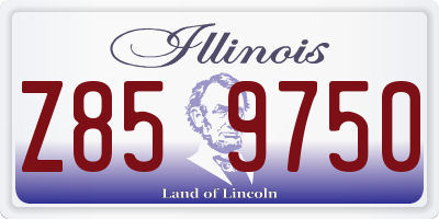 IL license plate Z859750