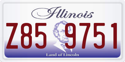 IL license plate Z859751
