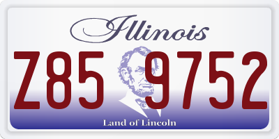 IL license plate Z859752