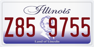 IL license plate Z859755