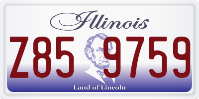 IL license plate Z859759