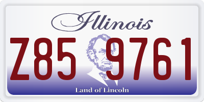 IL license plate Z859761