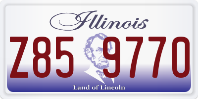 IL license plate Z859770
