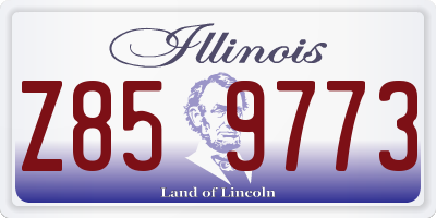 IL license plate Z859773
