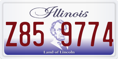 IL license plate Z859774