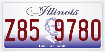 IL license plate Z859780