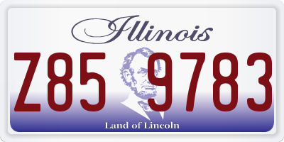 IL license plate Z859783