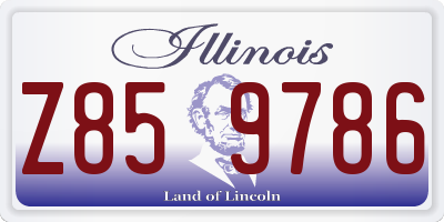 IL license plate Z859786