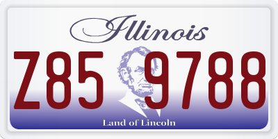 IL license plate Z859788
