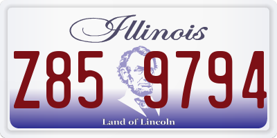 IL license plate Z859794