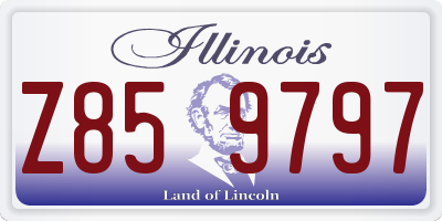 IL license plate Z859797