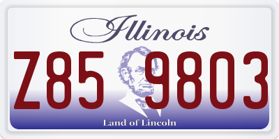 IL license plate Z859803