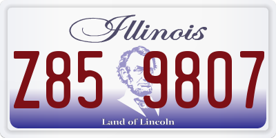 IL license plate Z859807