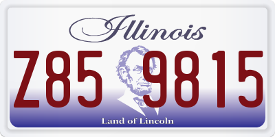 IL license plate Z859815