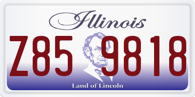 IL license plate Z859818