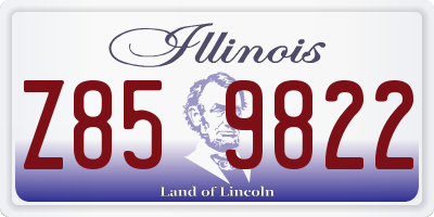 IL license plate Z859822