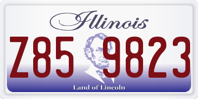 IL license plate Z859823