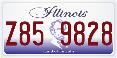 IL license plate Z859828